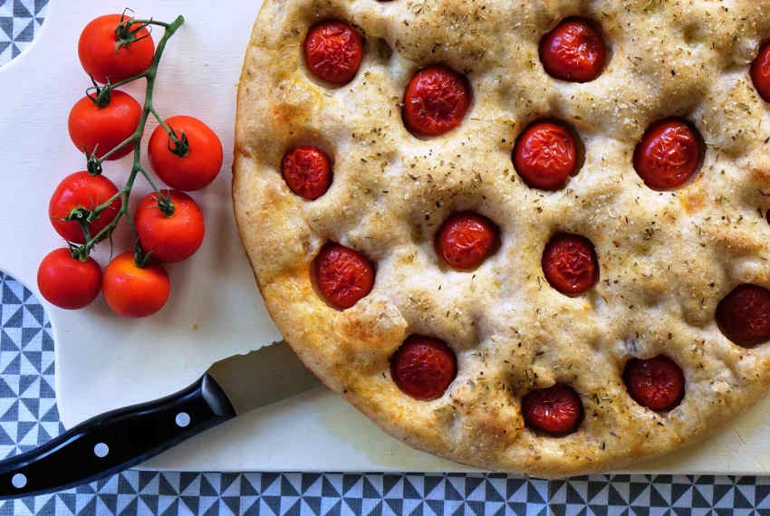 focaccia pomodorini farina grano tipo 2