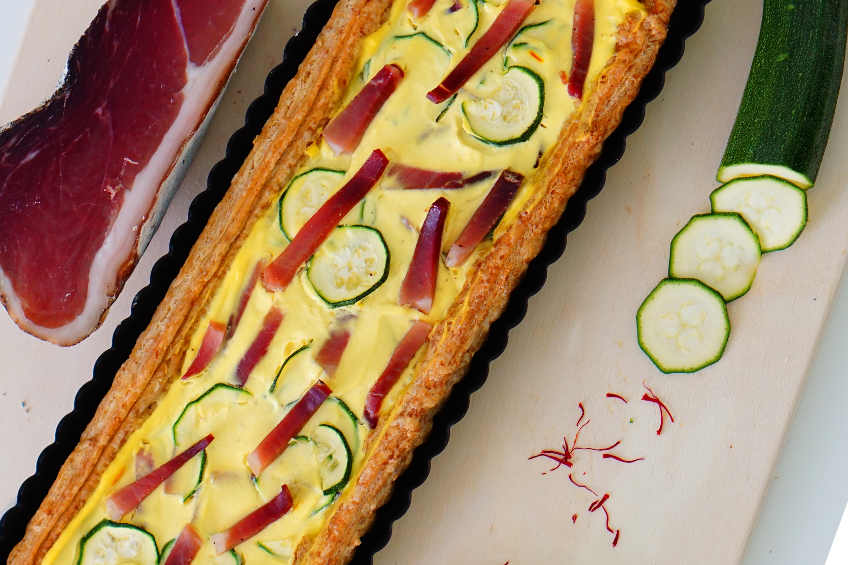 sfoglia con zucchine e zafferano